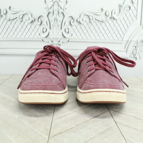 LL Bean Purple Canvas Comfort Shoes Oxford Casual Sneaker Size 7 M - Picture 4 of 8